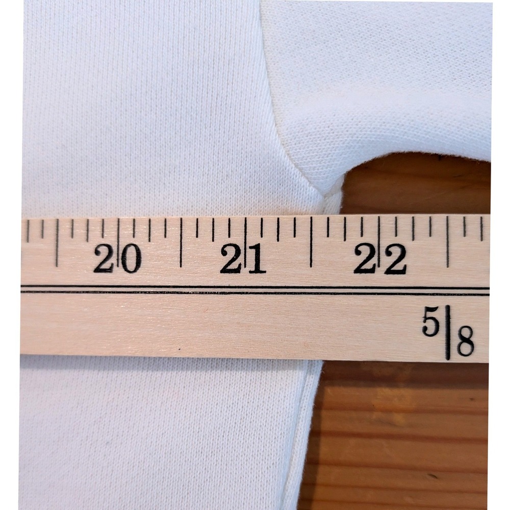 Nautica Womens White Quarter Zip Pullover Sweatshirt Striped Trim Size M 1723720 - Picture 5 of 6